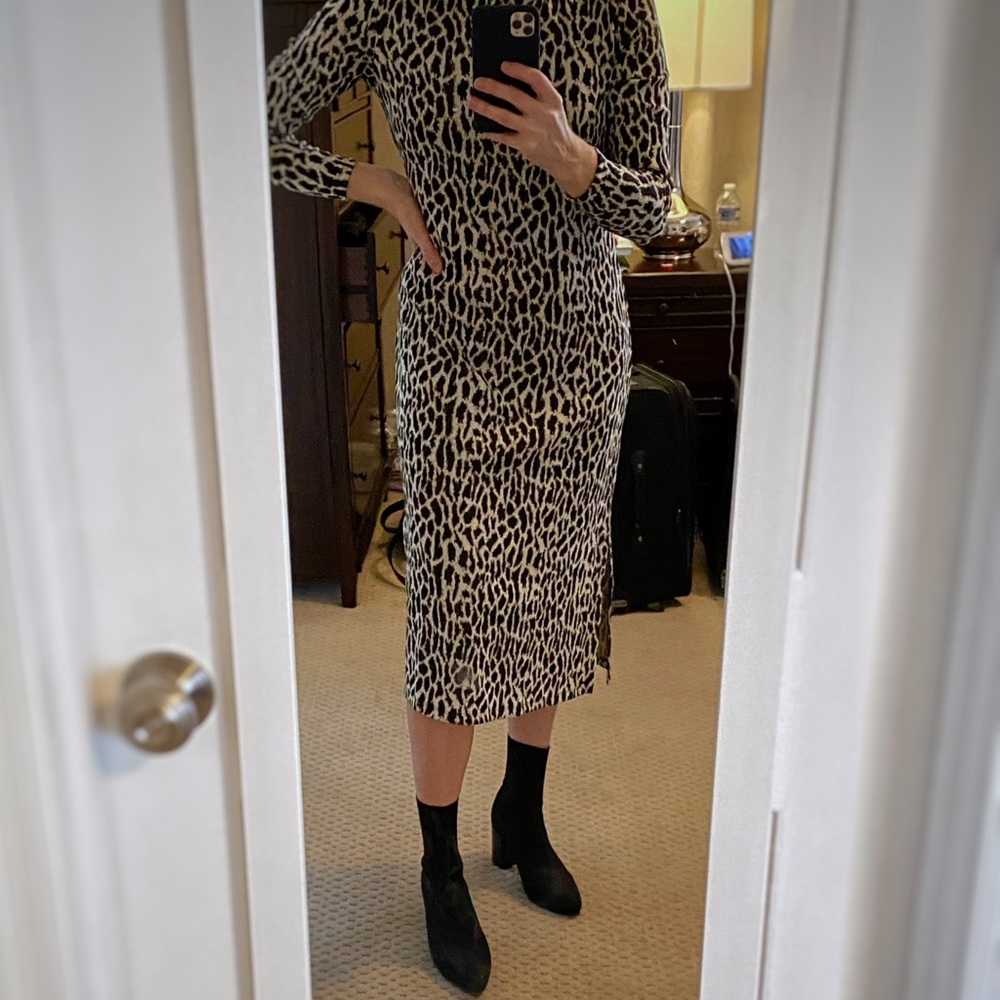 NWT - Animal Spotted Midi Dress - Size Medium